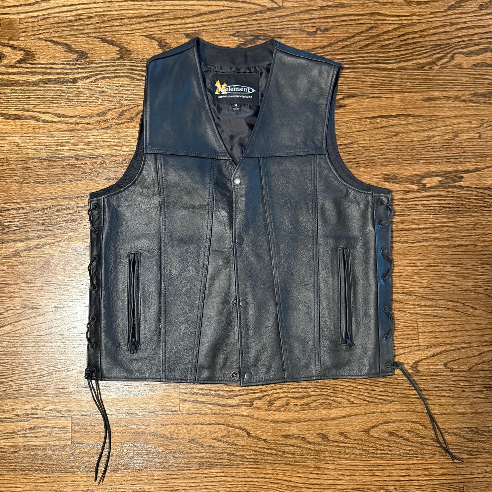 Xelement Motorcycle Leather  Vest